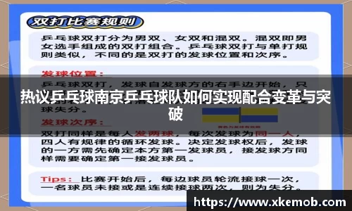 热议乒乓球南京乒乓球队如何实现配合变革与突破